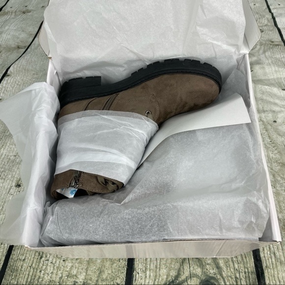 OLIVIA MILLER Taupe Hyder Embellished Boots 8 - Picture 8 of 13